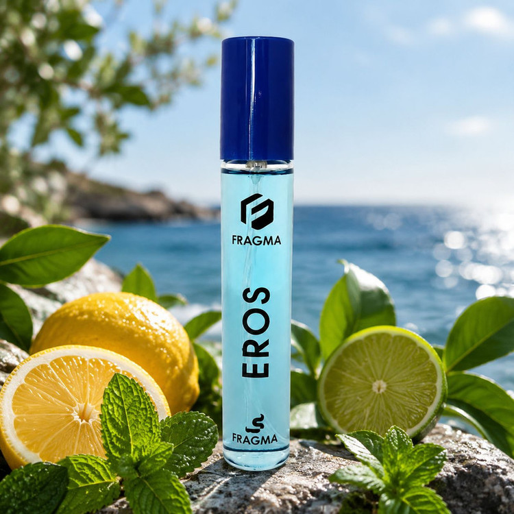 عطر جیبی مردانه فراگما مدل Eros با رایحه شیرین و مرکباتی حجم 25 میلیلیتر