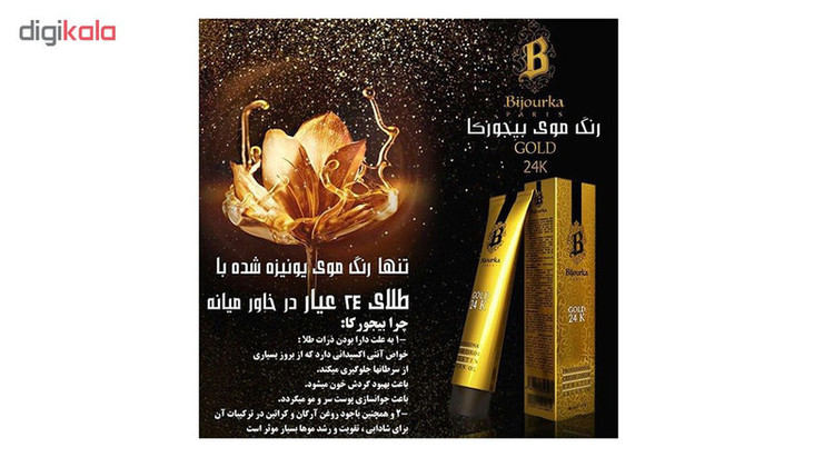 رنگ موی بیجورکا سری Gold 24K شماره3 حجم 100 میلی لیتر رنگ قهوه ای تیره