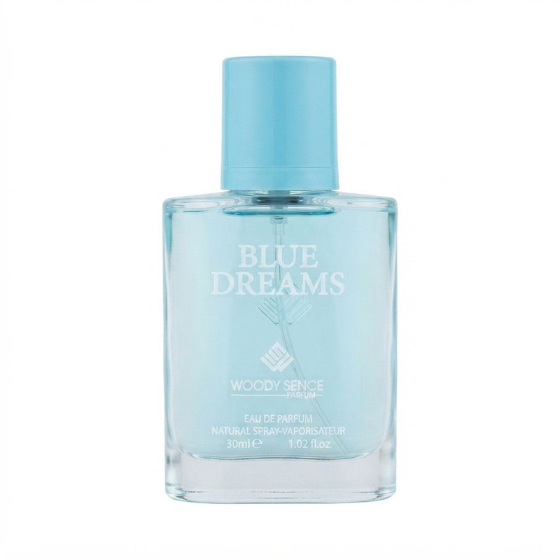 عطر جیبی مردانه وودی سنس مدل Blue Dreams با رایحه خنک و طبیعت حجم 30 میلی‌لیتر