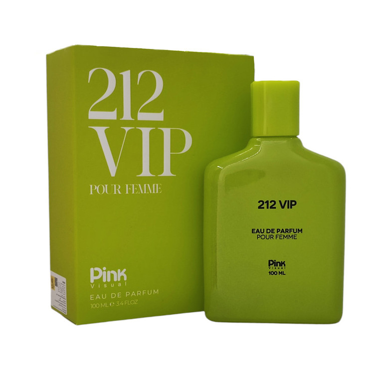 ادوپرفیوم زنانه پینک ویژوآل مدل 212Vip با رایحه گرم و شیرین حجم 100 میلیلیتر