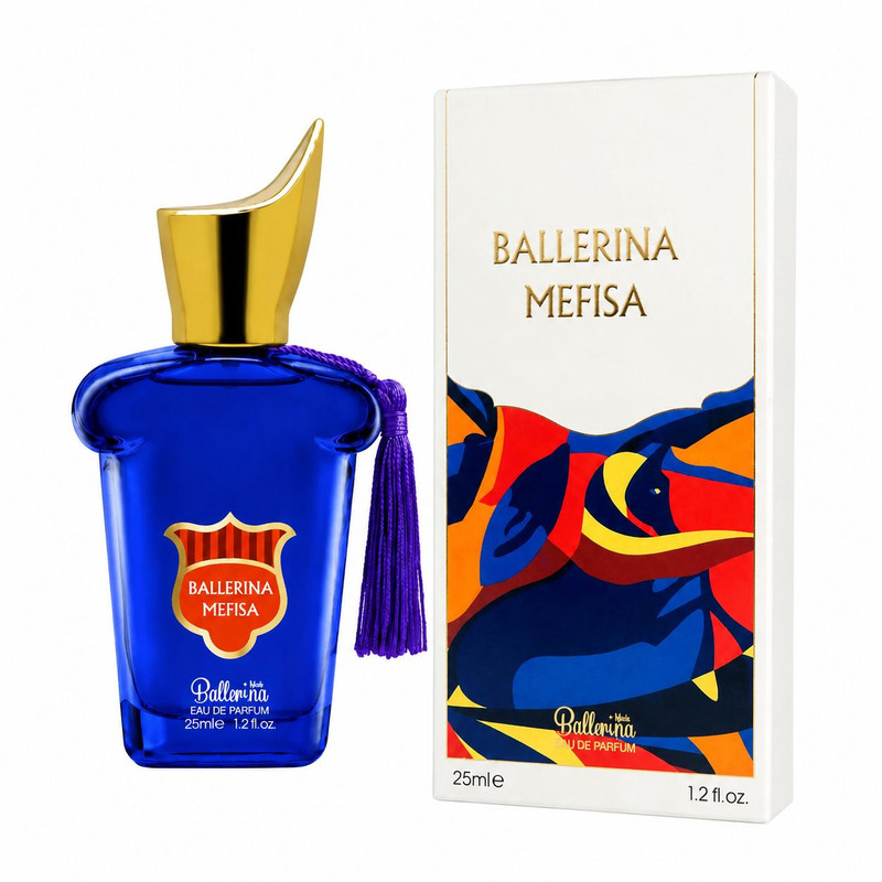 عطر جیبی مردانه بالرینا مدل Mefisa با رایحه تند و مرکباتی حجم 25 میلیلیتر