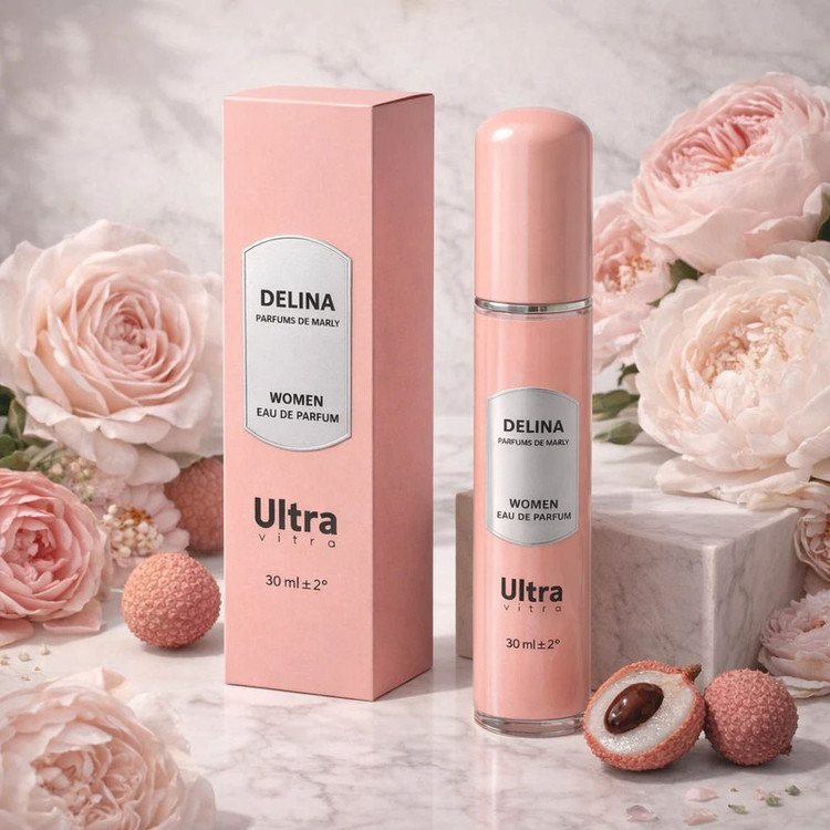 عطر جیبی زنانه اولترا ویرچوآل مدل Delina با رایحه شیرین و گلی حجم 30 میلیلیتر