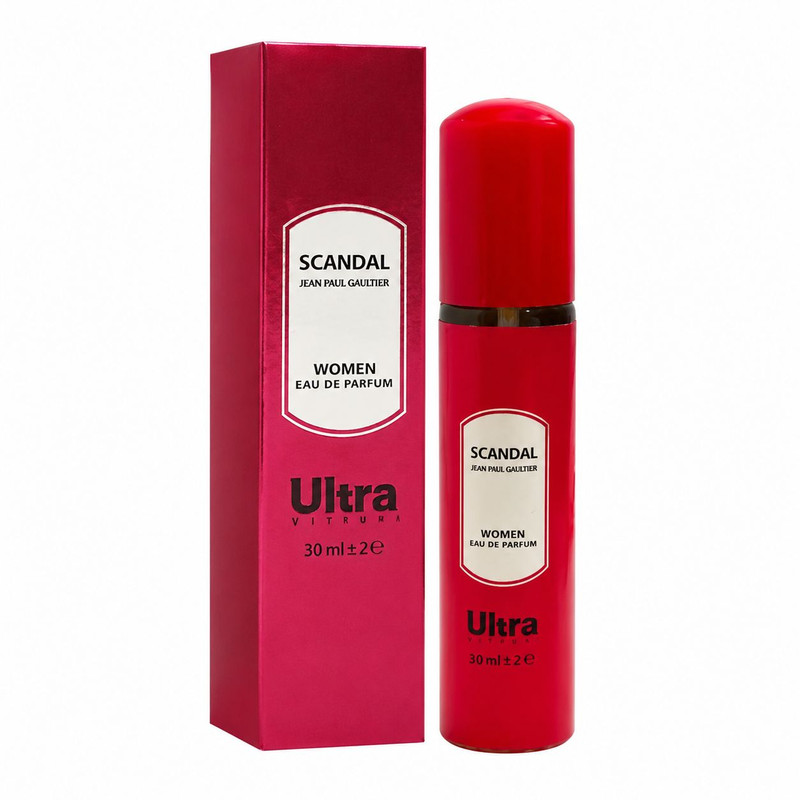 عطر جیبی زنانه اولترا ویرچوآل مدل Scandal با رایحه شیرین و گلی حجم 30 میلی‌لیتر