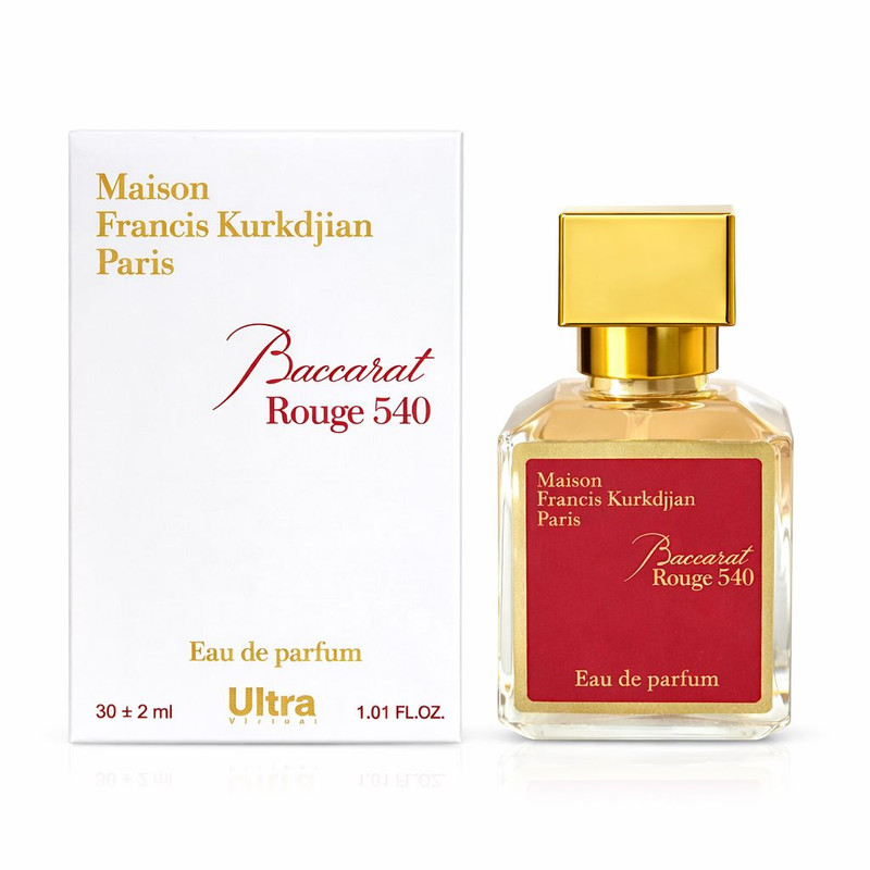 عطر جیبی اولترا ویرچوآل مدل Baccarat Rouge540 با رایحه گرم حجم 30 میلی‌لیتر
