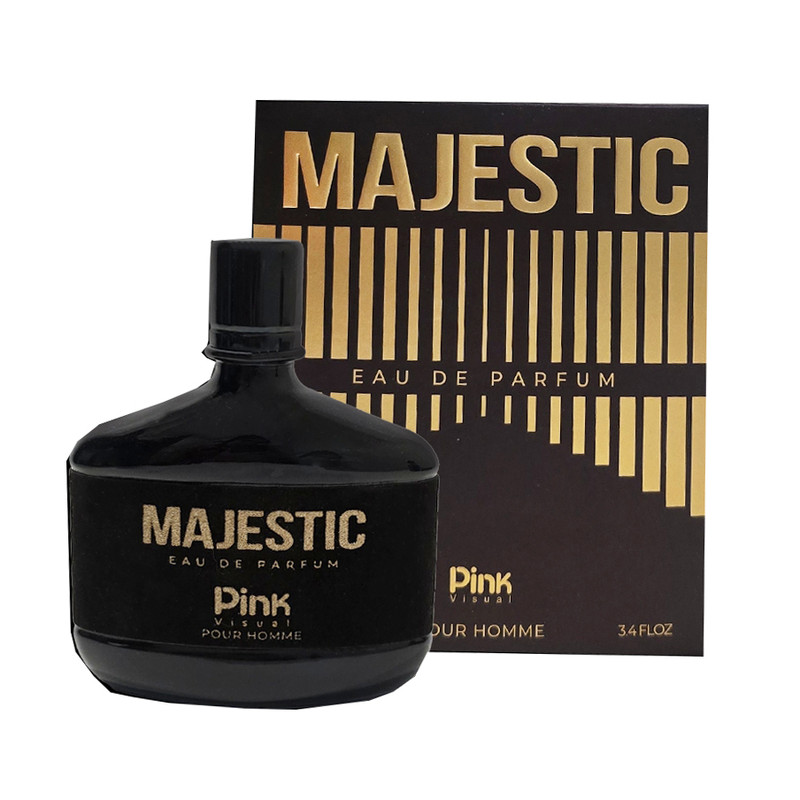 ادو پرفیوم مردانه پینک ویژوآل مدل magestic با رایحه خنک حجم 100 میلی لیتر