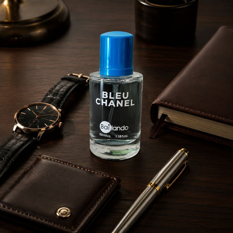 عطر جیبی مردانه بایلندو مدل Bleu Chanel NB با رایحه خنک و معطر حجم 35 میلی لیتر