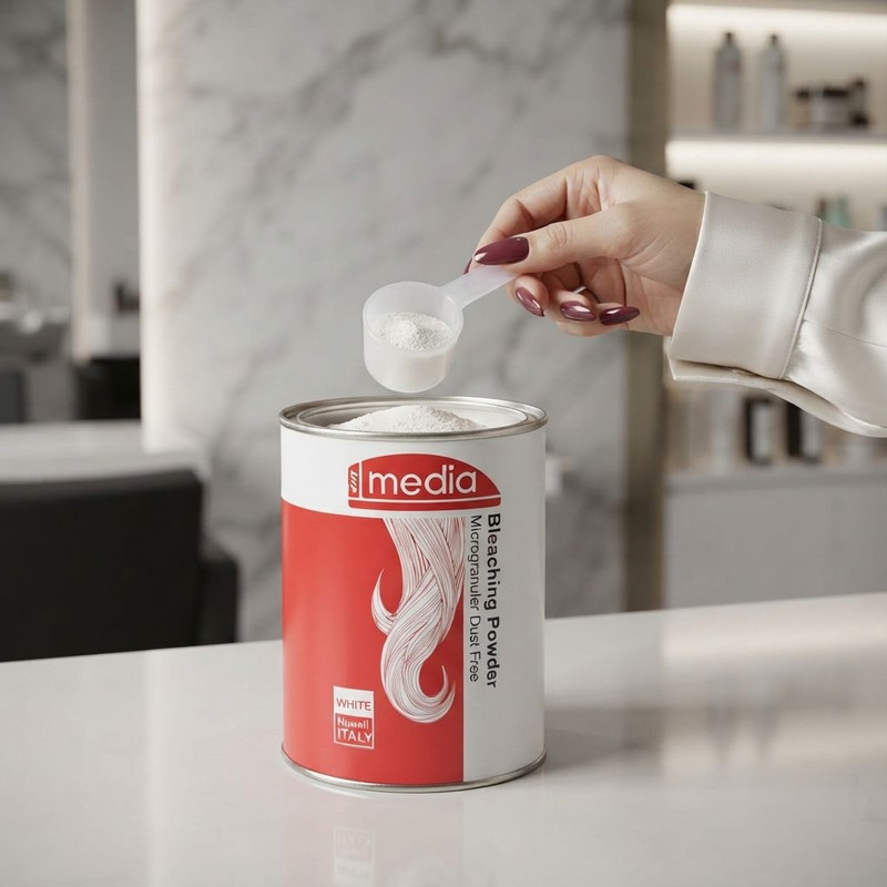 پودر دکلره مدیا مدل White وزن 500 گرم با میزان روشنکنندگی پایه 9 تا 10
