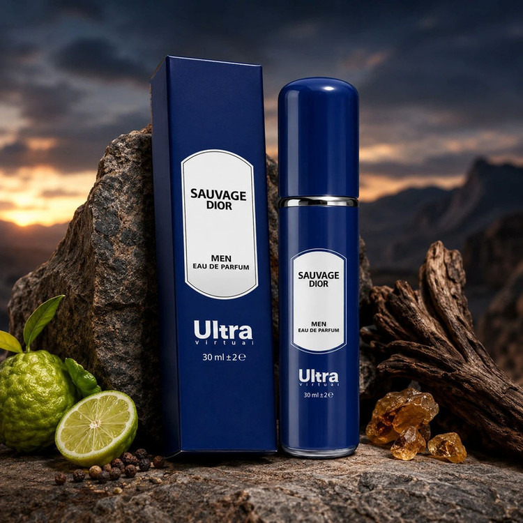 عطر جیبی مردانه اولترا ویرچوآل مدل Sauvage Dior با رایحه گرم حجم 30 میلیلیتر