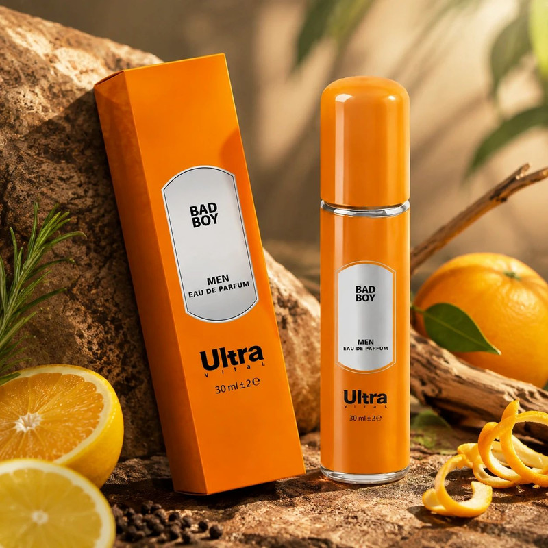 عطر جیبی مردانه اولترا ویرچوآل مدل Bad Boy با رایحه مرکباتی، چوبی حجم 30 میلیلیتر