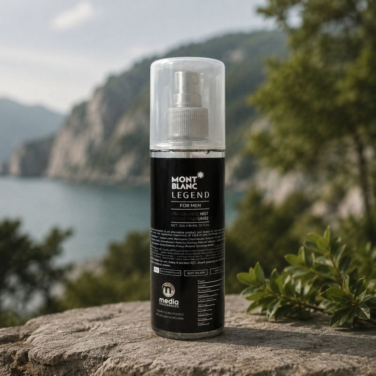 بادی اسپلش مردانه مدیا مدل Mont Blanc Legend حجم 200 میلیلیتر