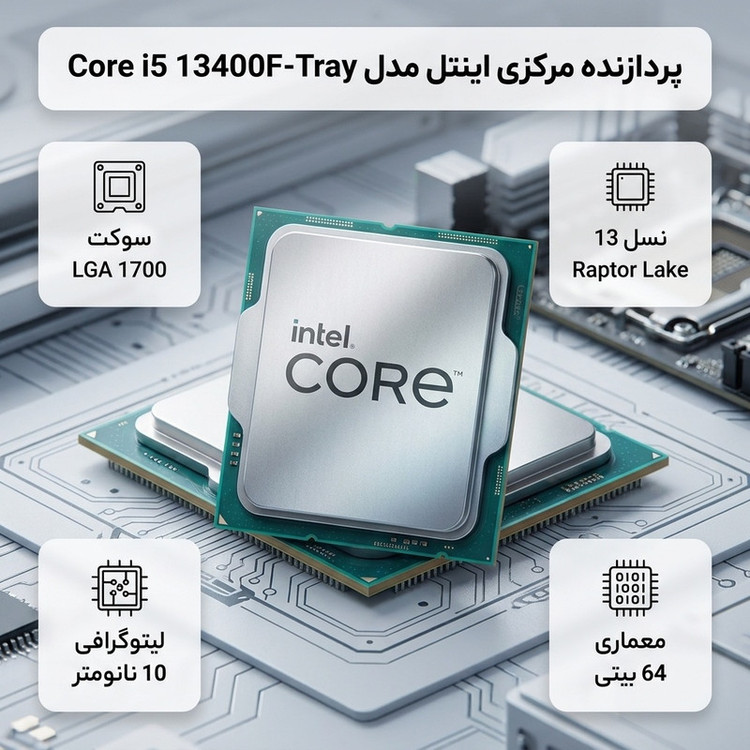 پردازنده مرکزی اینتل مدل Core i5 13400F-Tray