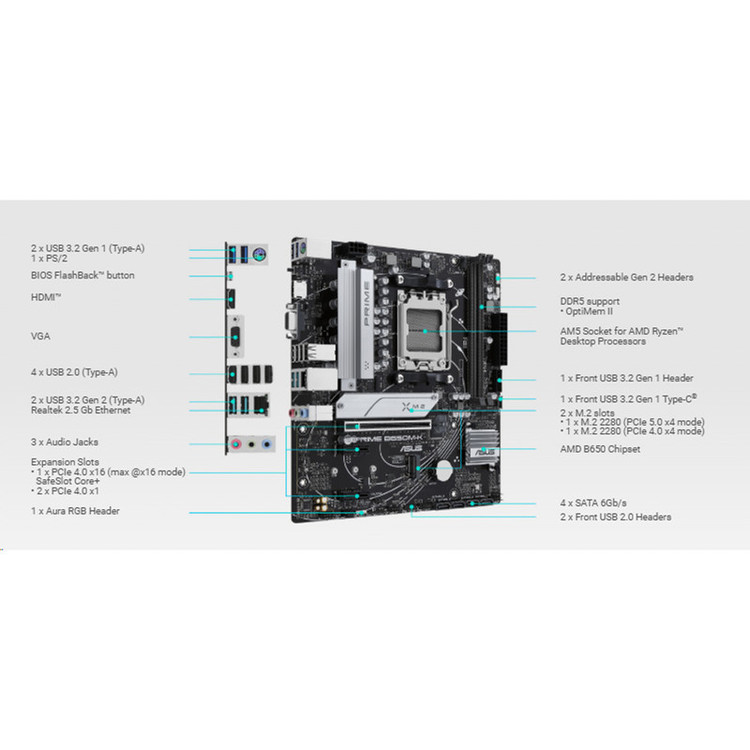 مادربرد ایسوس مدل PRIME B650M-K