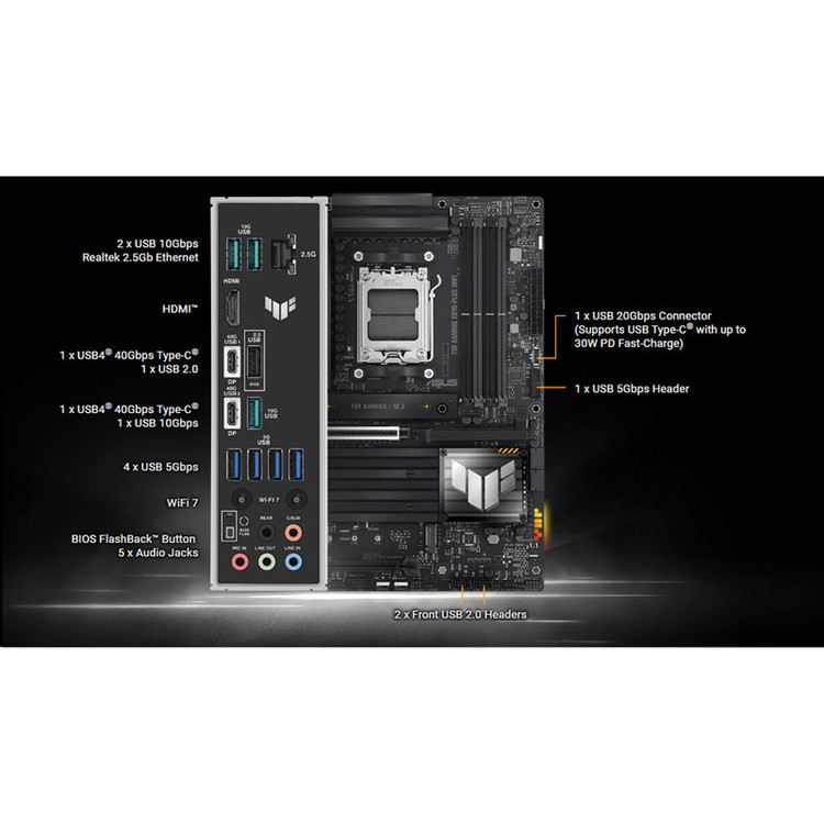 مادربرد ایسوس مدل TUF GAMING X870-PLUS WIFI