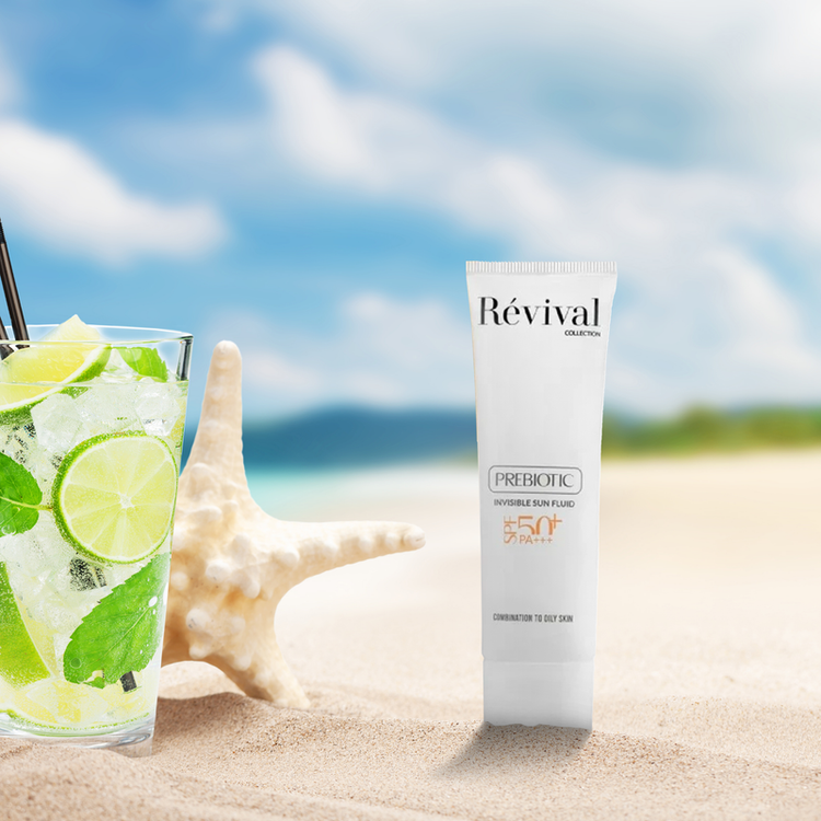 کرم ضد آفتاب بیرنگ کلکسیون رویوال، spf 50، مدل prebiotic، مناسب پوستهای چرب و مختلط با حجم 50 میلیلیتر، محافظتکننده در برابر اشعههای UVA و PA ،UVB+++، ضد جوش و آکنه، دارای فرمولاسیون آنتی اکسیدان، نیاسینامید و ویتامین E، با ماندگاری 5 ساعته