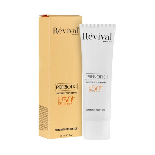 کرم ضد آفتاب بیرنگ کلکسیون رویوال، spf 50، مدل prebiotic، مناسب پوستهای چرب و مختلط با حجم 50 میلیلیتر، محافظتکننده در برابر اشعههای UVA و PA ،UVB+++، ضد جوش و آکنه، دارای فرمولاسیون آنتی اکسیدان، نیاسینامید و ویتامین E، با ماندگاری 5 ساعته