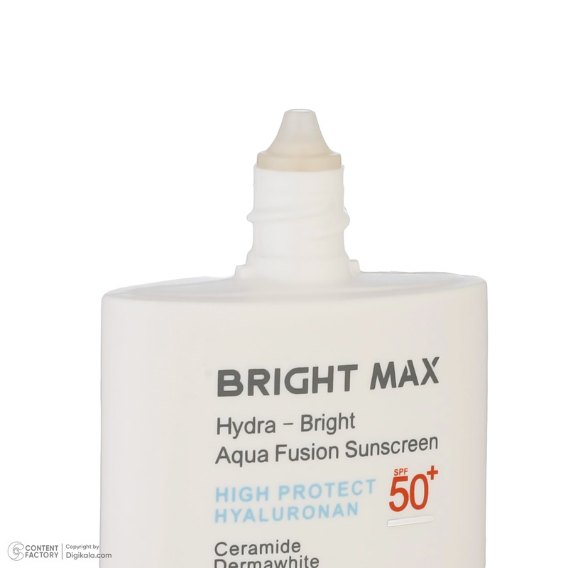 فلوئید ضدآفتاب بیرنگ برایت مکس SPF50 مدل هیدرابرایت مناسب انواع پوست، حجم 50 میلیلیتر