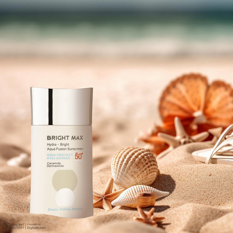 فلوئید ضدآفتاب بیرنگ برایت مکس SPF50 مدل هیدرابرایت مناسب انواع پوست، حجم 50 میلیلیتر