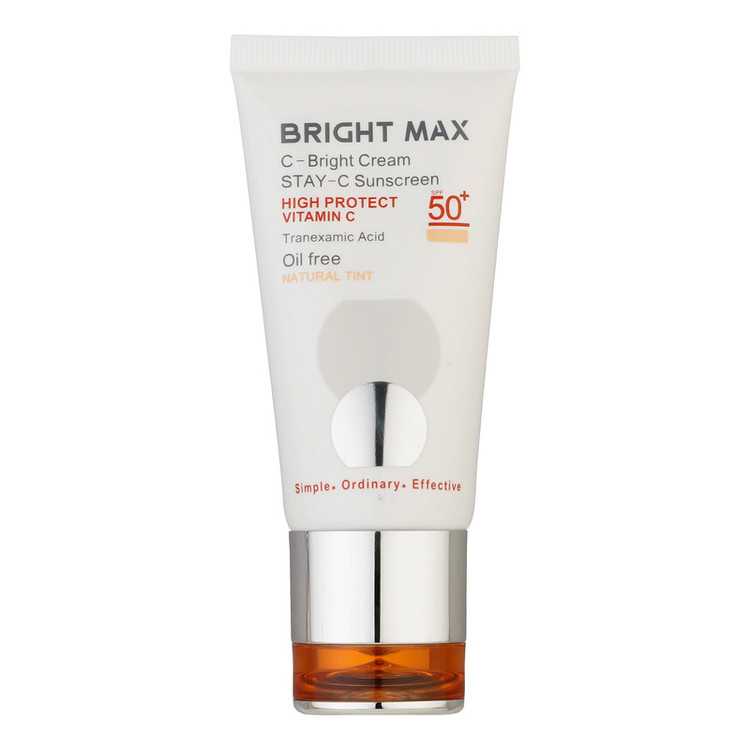 کرم ضدآفتاب رنگی برایت مکس SPF50 مدل C-B مناسب انواع پوست، حجم 50 میلیلیتر
