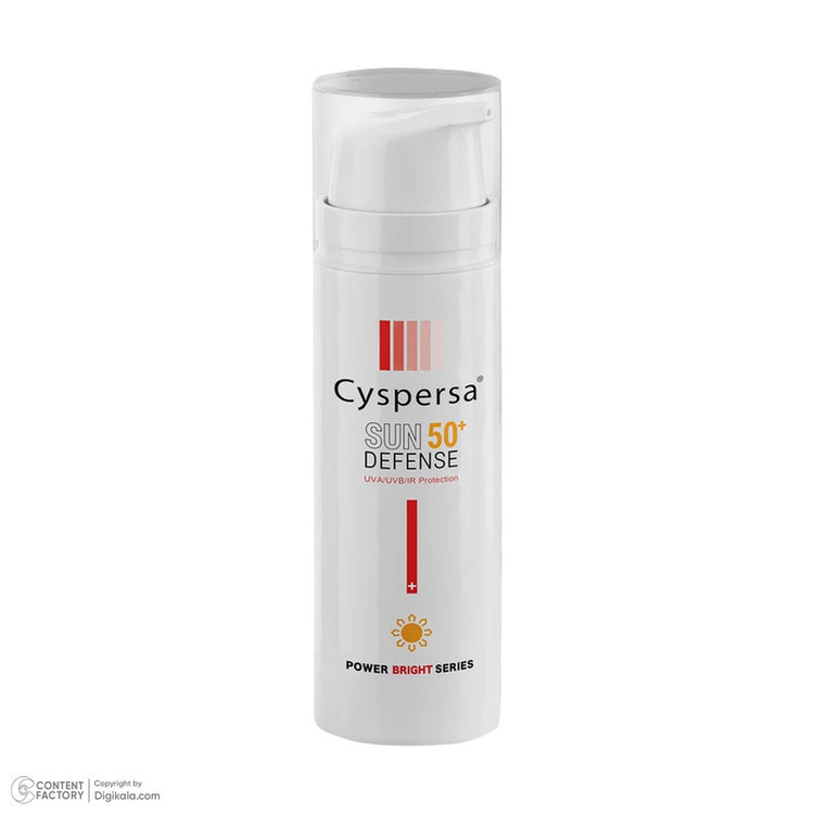 کرم ضدآفتاب بیرنگ سیسپرسا SPF50 مدل ضدلک مناسب انواع پوست، حجم 50 میلیلیتر