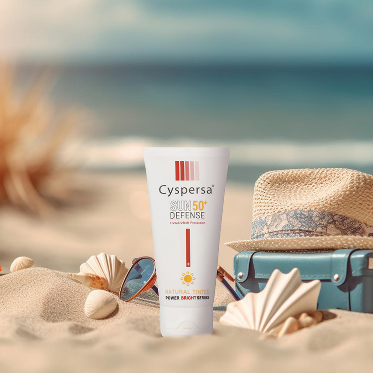 کرم ضدآفتاب رنگی سیسپرسا SPF50 مدل power bright NT مناسب انواع پوست، حجم 50 میلیلیتر