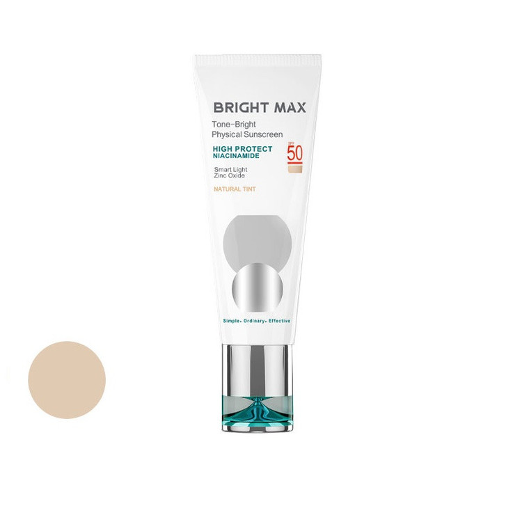کرم ضد آفتاب رنگی برایت مکس SPF 50 مدل P02 مناسب انواع پوست حجم 40 میلیلیتر