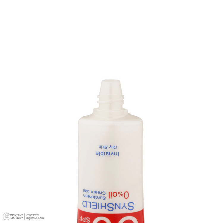 ژل کرم ضدآفتاب ساین اسکین بدون رنگ SPF50 مدل SynShield، مناسب پوستهای چرب، حجم 50 میلیلیتر