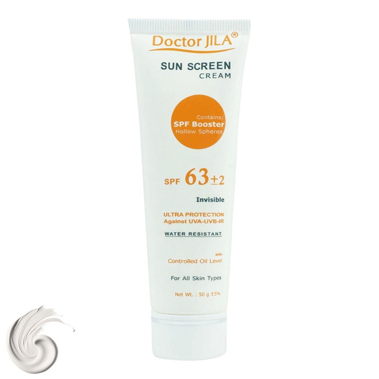 کرم ضدآفتاب دکتر ژیلا مدل Invisible با SPF63، حجم 50میلیلیتر
