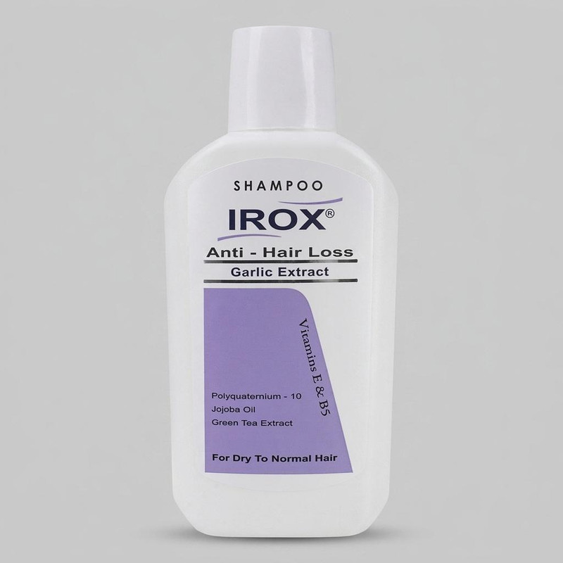 شامپو مو ایروکس مدل Anti Hair Loss با عصاره سیر، تقویتکننده و ضد ریزش، مناسب موهای خشک و معمولی، حجم 200 میلیلیتر
