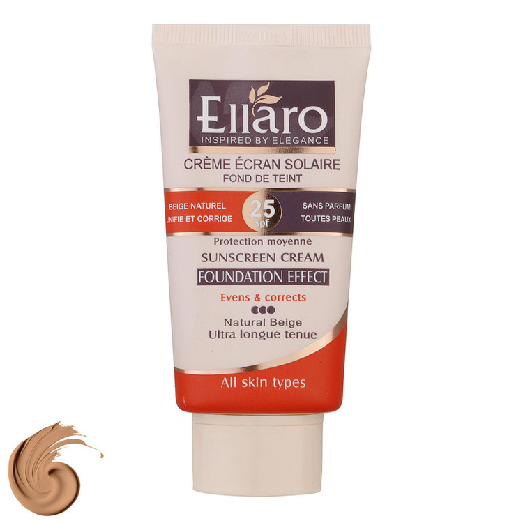 کرم ضد آفتاب رنگی الارو مدل SPF25 محافظ UVA ،UVB، مناسب انواع پوست تحت لیسانس حجم 40 میلیلیتر