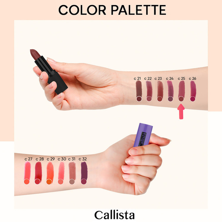 رژ لب جامد کالیستا سری Hydra Color شماره C25