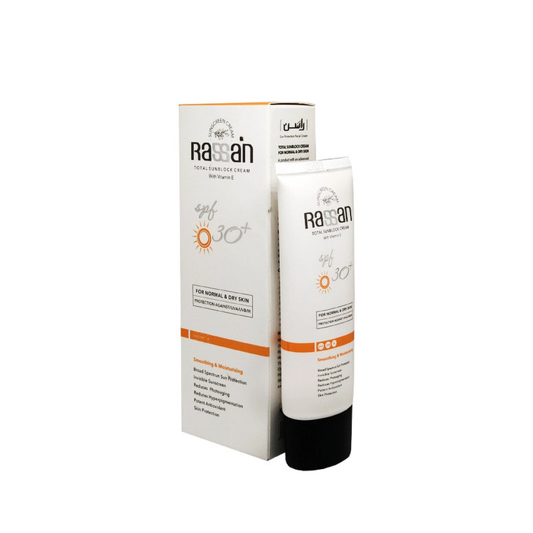 کرم ضد آفتاب بدون رنگ راسن SPF 30 مدل spectrun مناسب پوستهای معمولی حجم 40 میلی لیتر