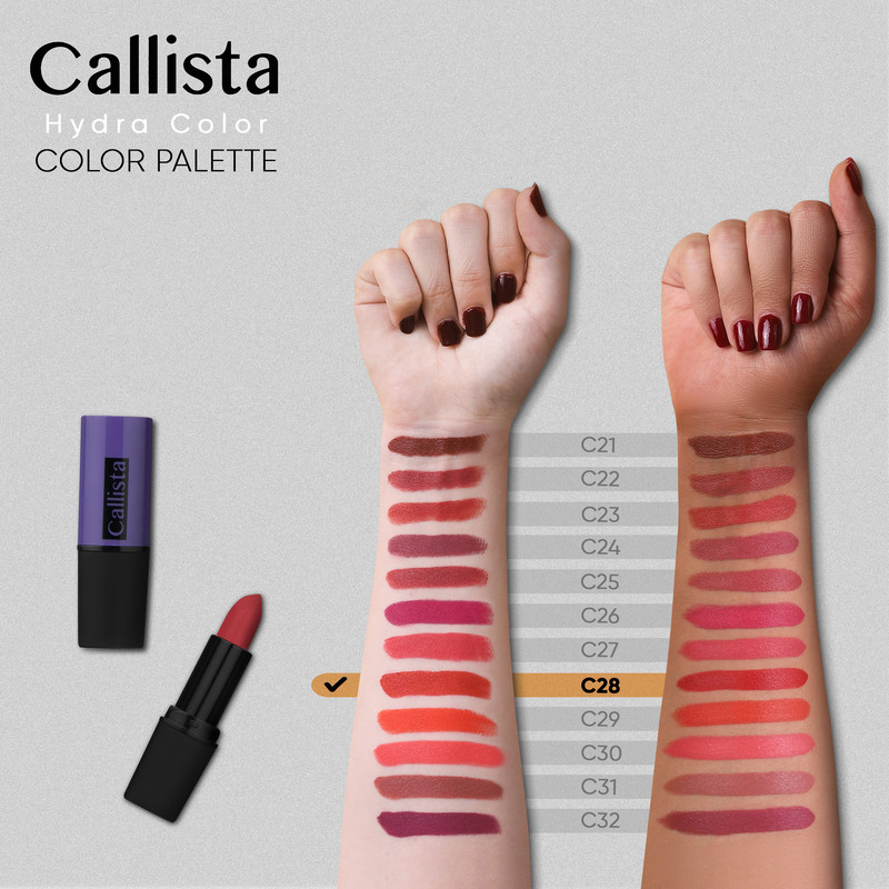 رژ لب جامد کالیستا سری Hydra Color شماره C28