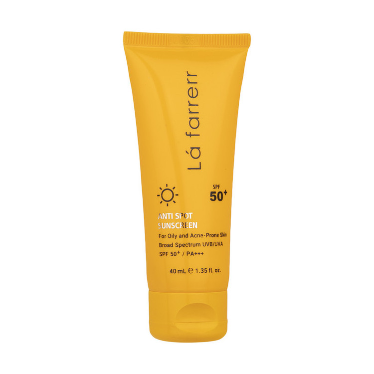 کرم ضدآفتاب و ضدلک بیرنگ لافارر مدل SPF50، مناسب پوستهای چرب، حجم 40 میلیلیتر