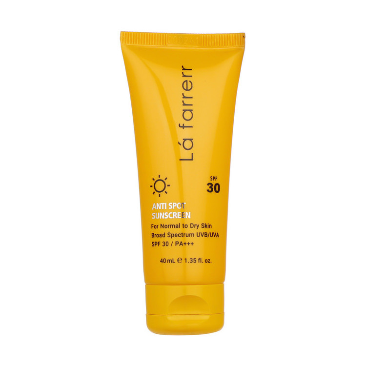کرم ضدآفتاب و ضدلک بیرنگ لافارر مدل SPF30، مناسب پوستهای خشک و معمولی، حجم 40 میلیلیتر