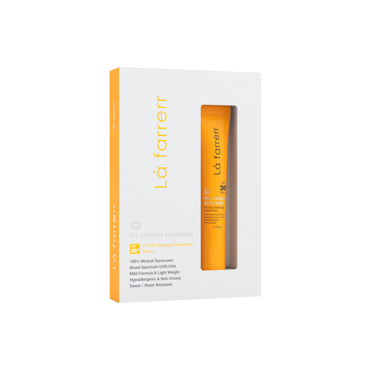 کرم ضد آفتاب دورچشم بدون رنگ لافارر، 30 SPF، مدل مینرال، مناسب انواع پوست و حجم 15 میلیلیتر، محافظت کننده در برابر اشعه UVA و UVB، ضد حساسیت و التهاب، بدون چربی، ضد آب، +++PA، ضد چروک، تعدیل کننده هاله تیره دور چشم، مغذی، رطوبترسان، با ماندگاری 2 ساعته