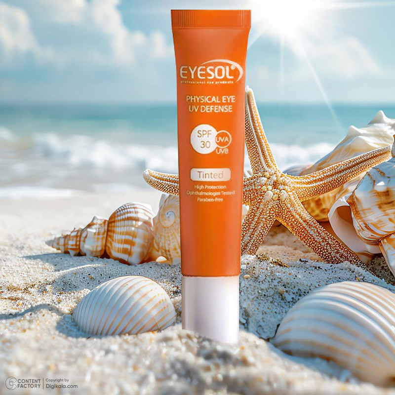 کرم ضد آفتاب رنگی دور چشم آیسول SPF 30 مدل TINTED مناسب برای انواع پوست حجم 15 میلیلیتر