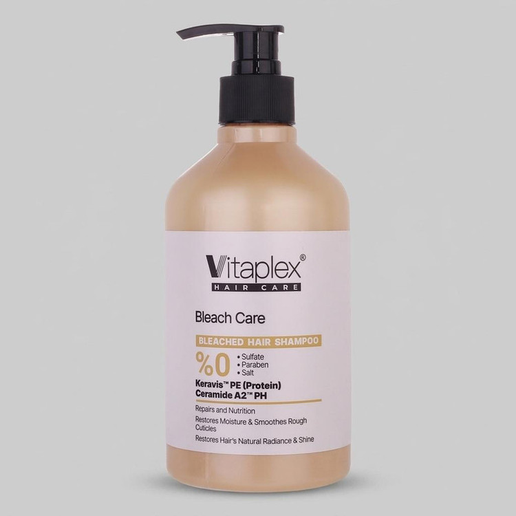 شامپو مو ویتاپلکس مدل Bleach Care 03 تقویتکننده و ترمیمکننده موهای آسیبدیده، رنگ شده و وزدار حجم 500 میلیلیتر