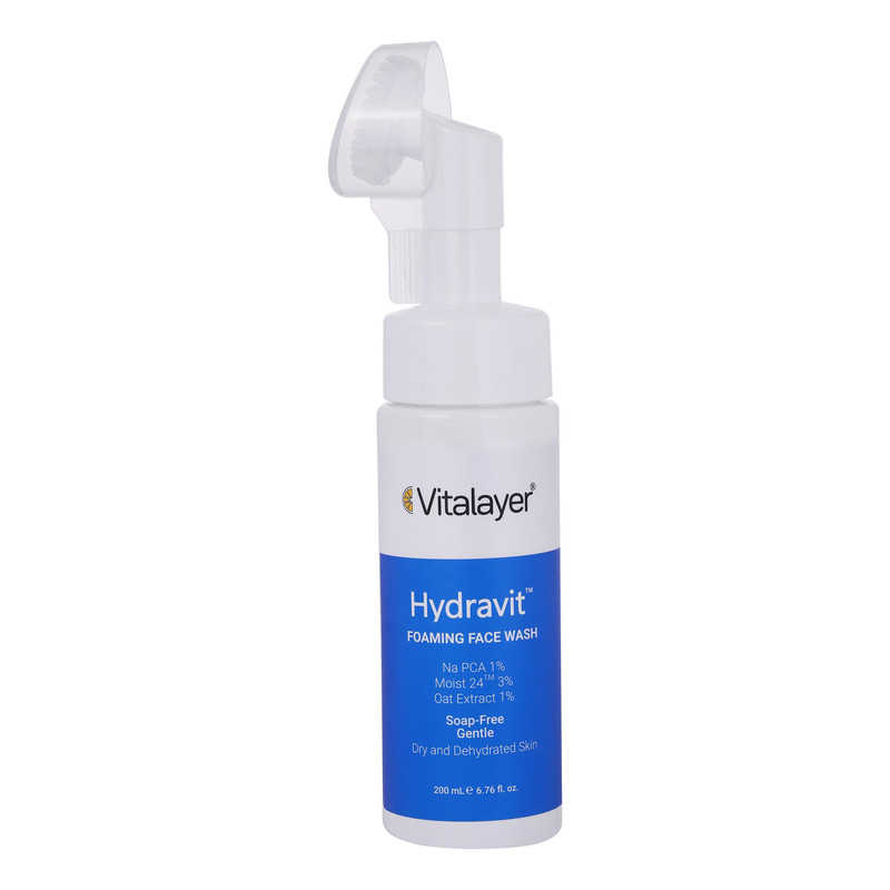 فوم شستوشوی صورت ویتالیر مدل Hydravit مناسب برای پوست خشک حجم 200 میلیلیتر