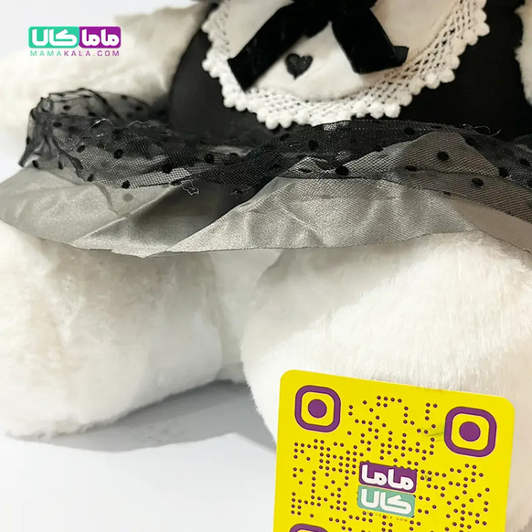 عروسک کرومی لباس توری مشکی 65 سانتیمتر