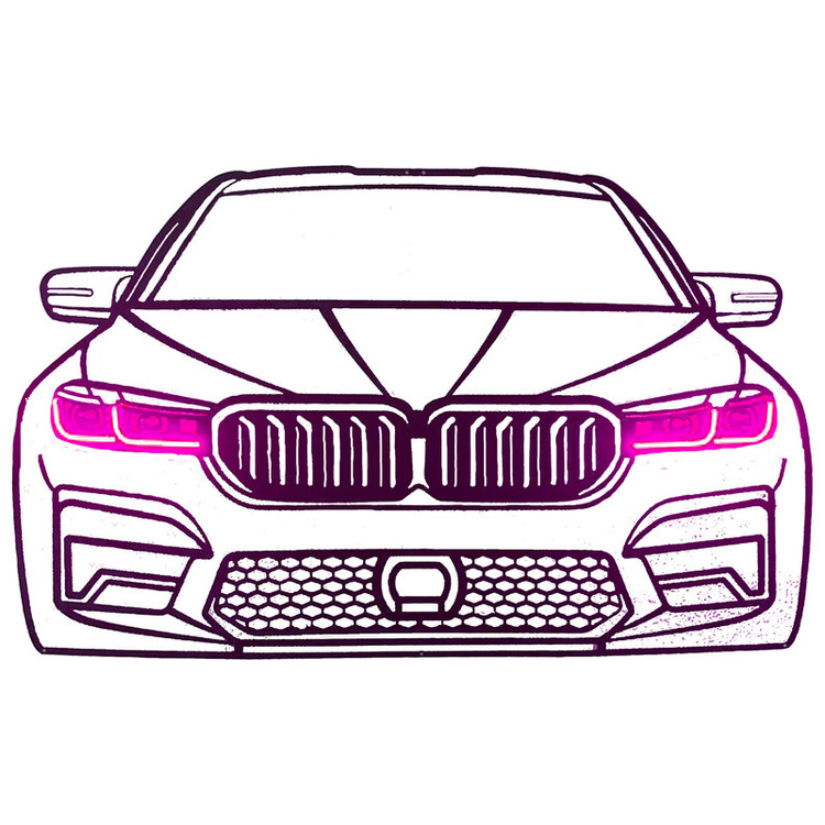 چراغ دیواری نئونی طرح ماشین bmw