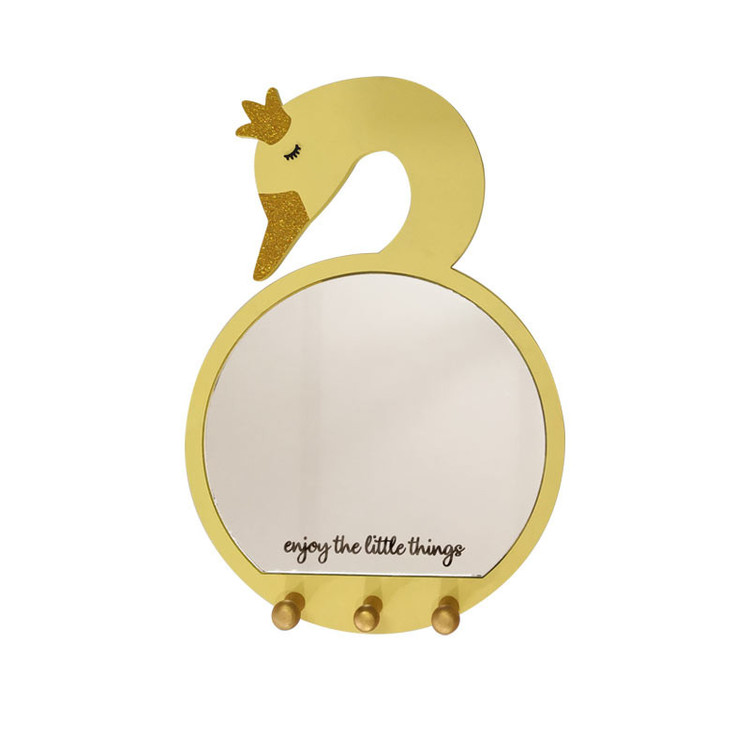 آینه دکوراتیو طرح قو مدل MKids57