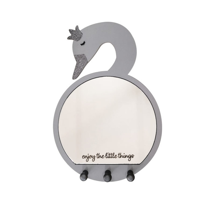 آینه دکوراتیو طرح قو مدل MKids57