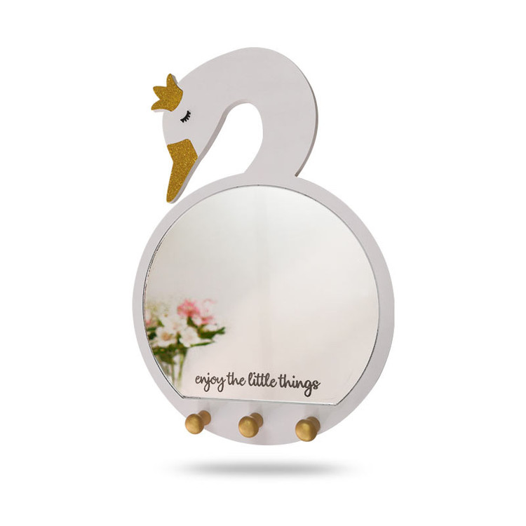 آینه دکوراتیو طرح قو مدل MKids57