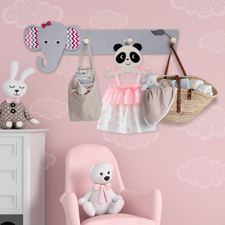 آویز لباس کودک طرح فیل مدل MKids58-A
