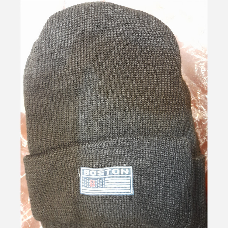 کلاه مشکی بافت مردانه فری سایز سبک راحت گرم کلاه بافت ساده مشکی بوستون