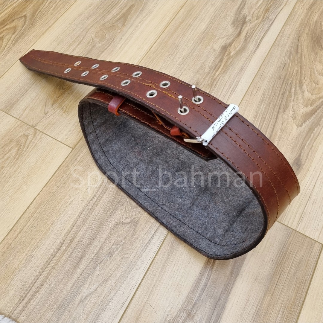کمربند بدنسازی چرم گاوی 15 سانت
