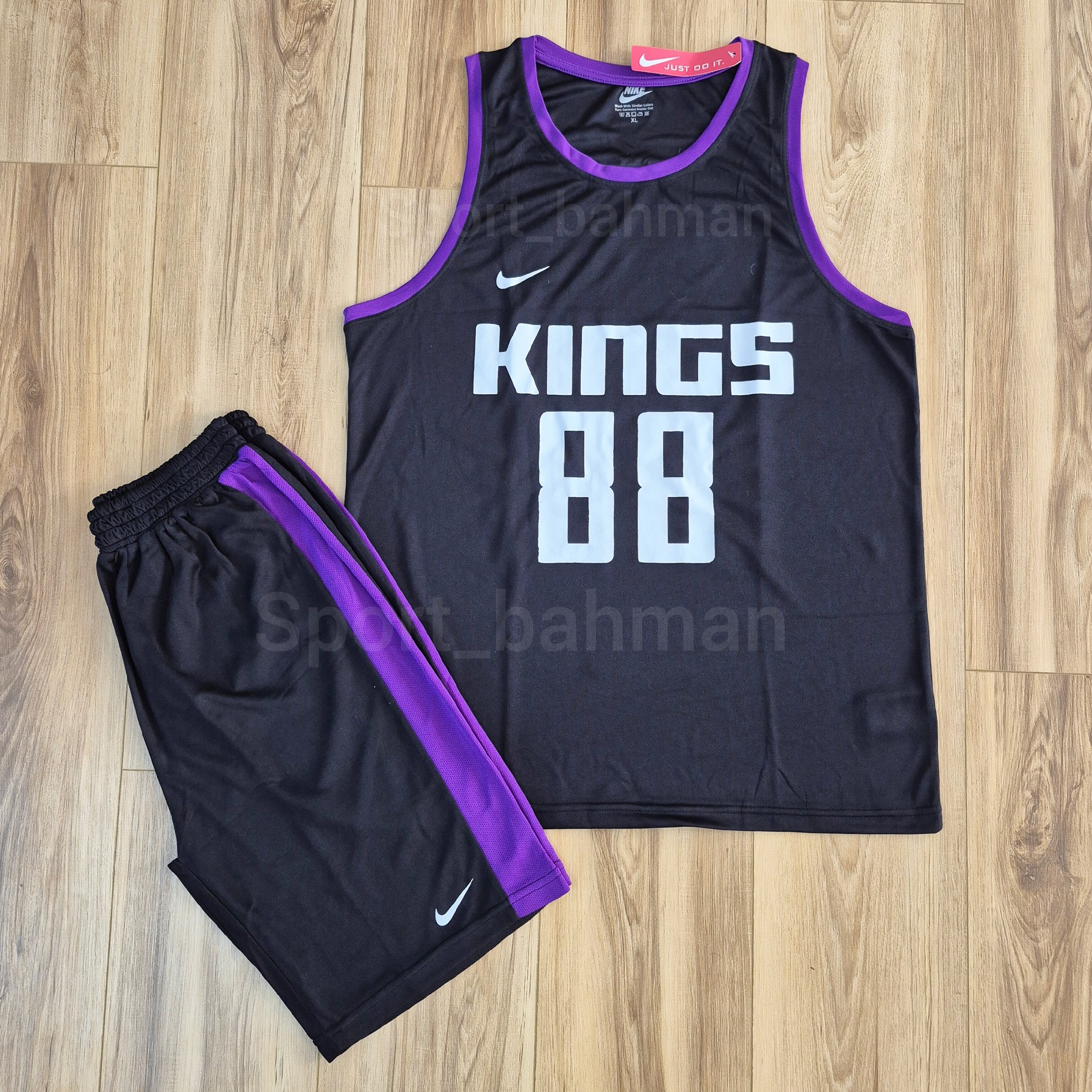 ست بسکتبالی ست بدنسازی kings شلوارک بلند