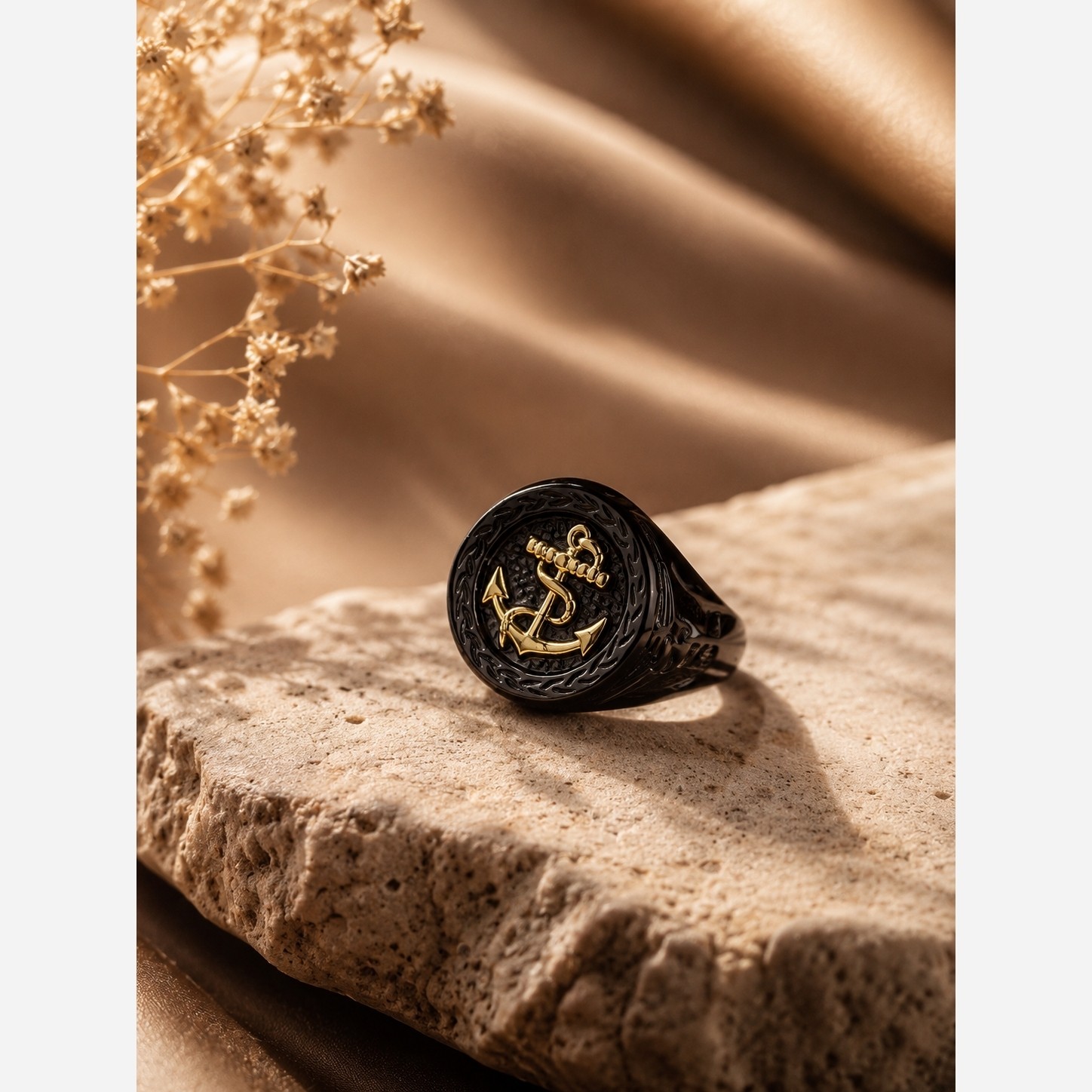 انگشتر مردانه طرح لنگر 2046