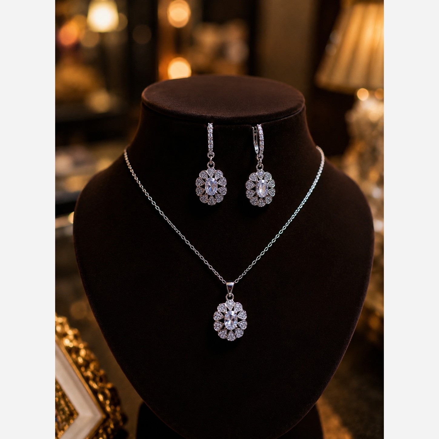 نیمست گردنبند و گوشواره برند ژوپینگ 05246