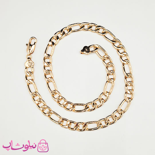 گردنبند ژوپینگ فیگارو پهن طول 50 سانت و عرض 8 میل کد 1500